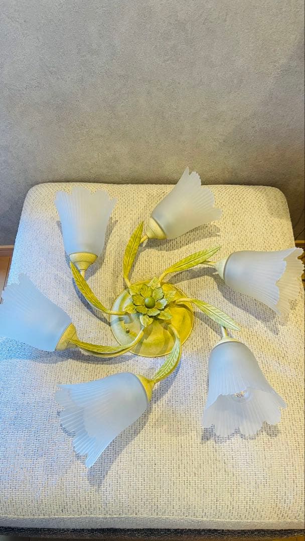 フラワーモチーフ シャンデリア 6灯