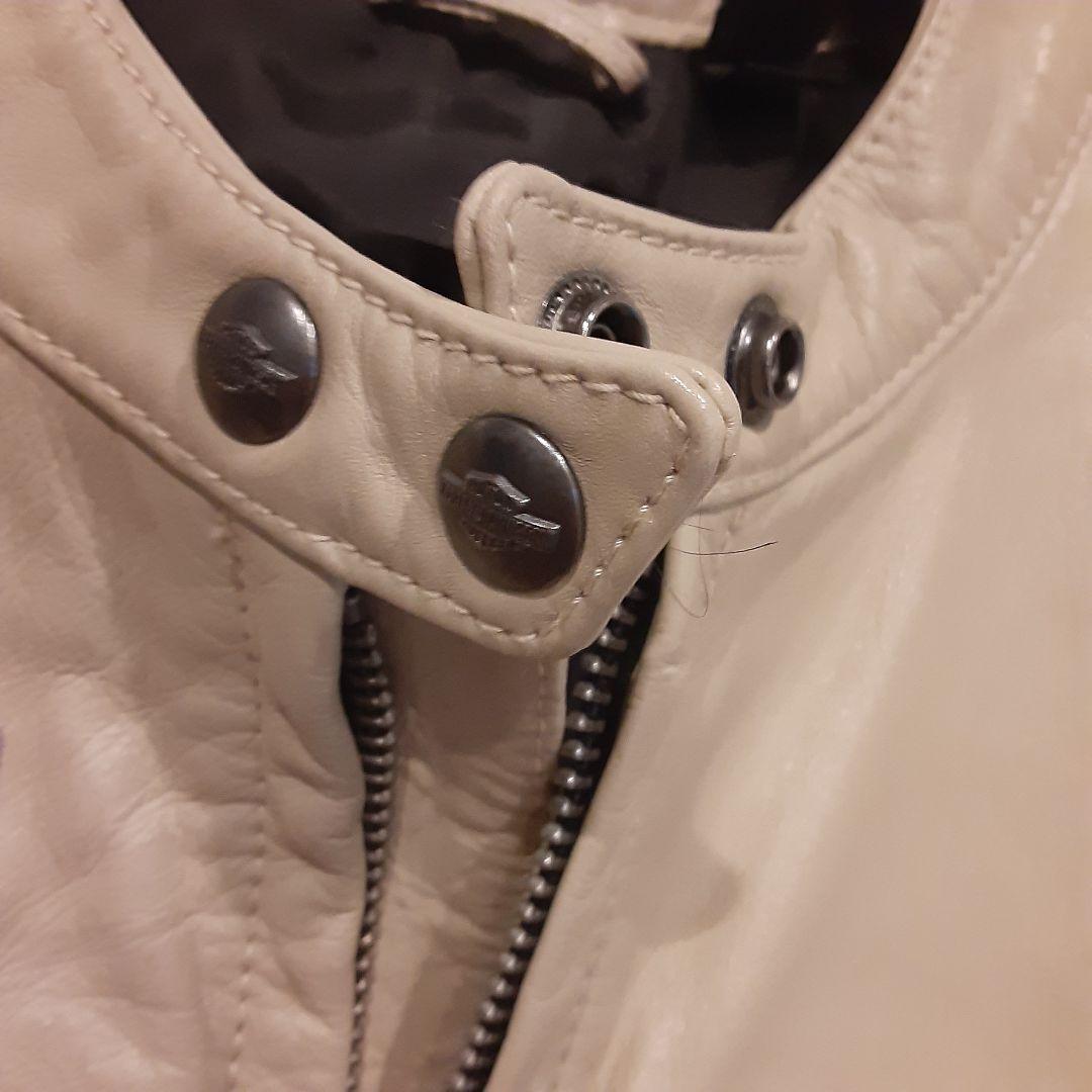 ハーレーダビッドソン ベージュ ライダース ジャケット レザー 男女兼用