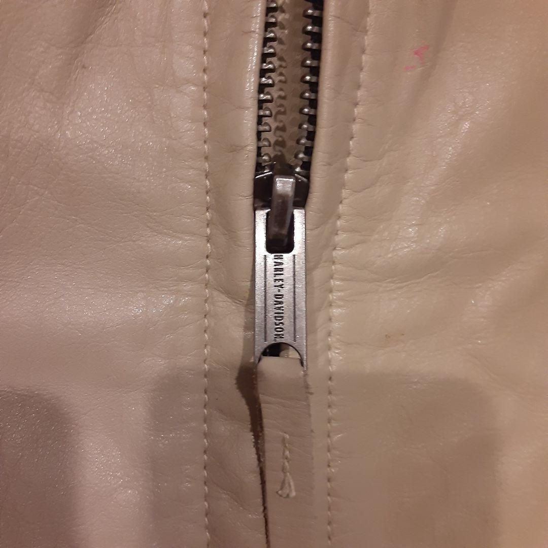 ハーレーダビッドソン ベージュ ライダース ジャケット レザー 男女兼用