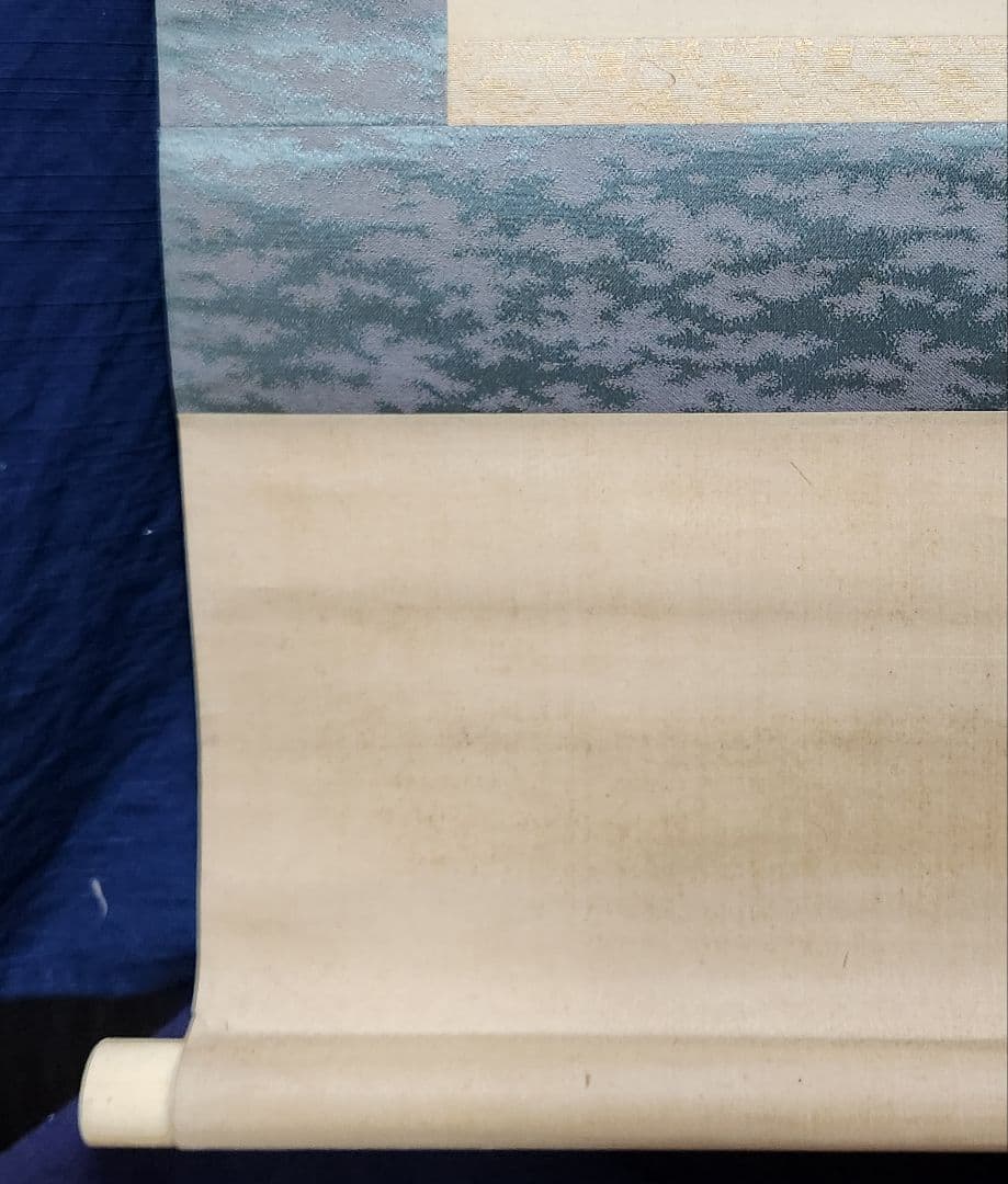 【朝顔に洋犬親子図】秋香 2701 掛け軸 肉筆