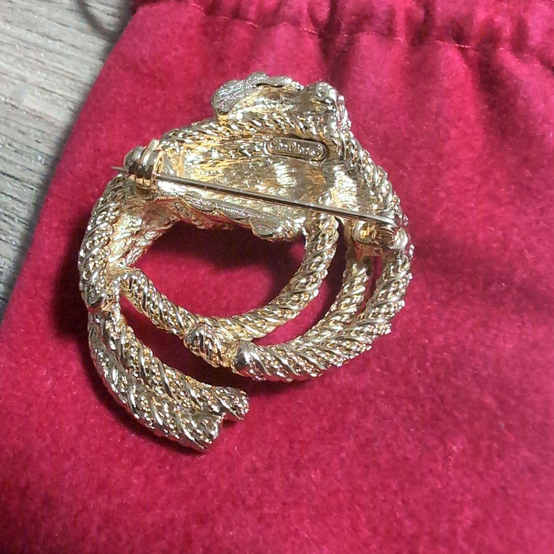 【極美品】 Dior ゴールド ブローチ