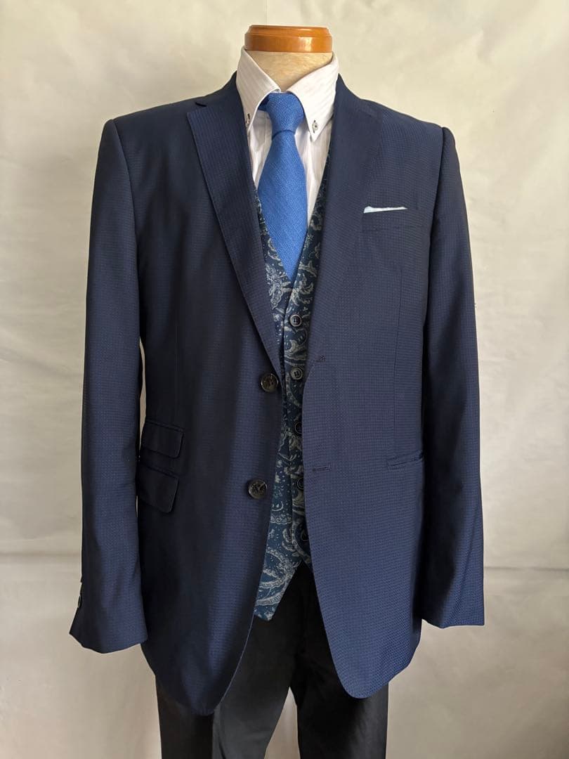 Giannetto ジャンネット　ペイズリー スーツベストITALY製