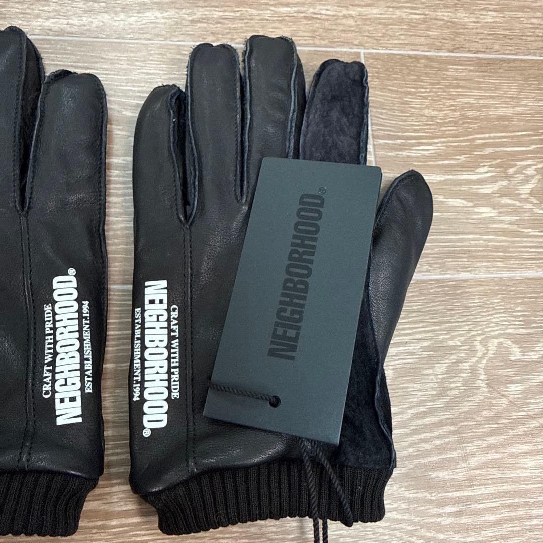 NEIGHBORHOOD レザー スエード グローブ Lサイズ 手袋 タグ付き