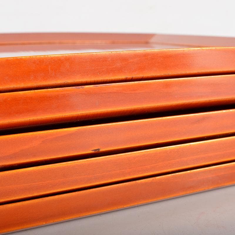 和食器　漆器　春慶塗　吸物膳　五客　時代箱付　M　R5312