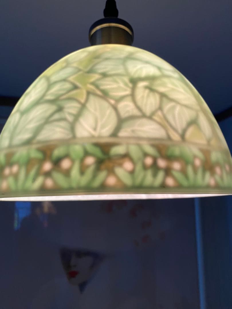 アルフォンス ミュシャ画 ペンダントランプ照明　アンティーク調