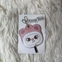 クマの顔 キーホルダー ピンク