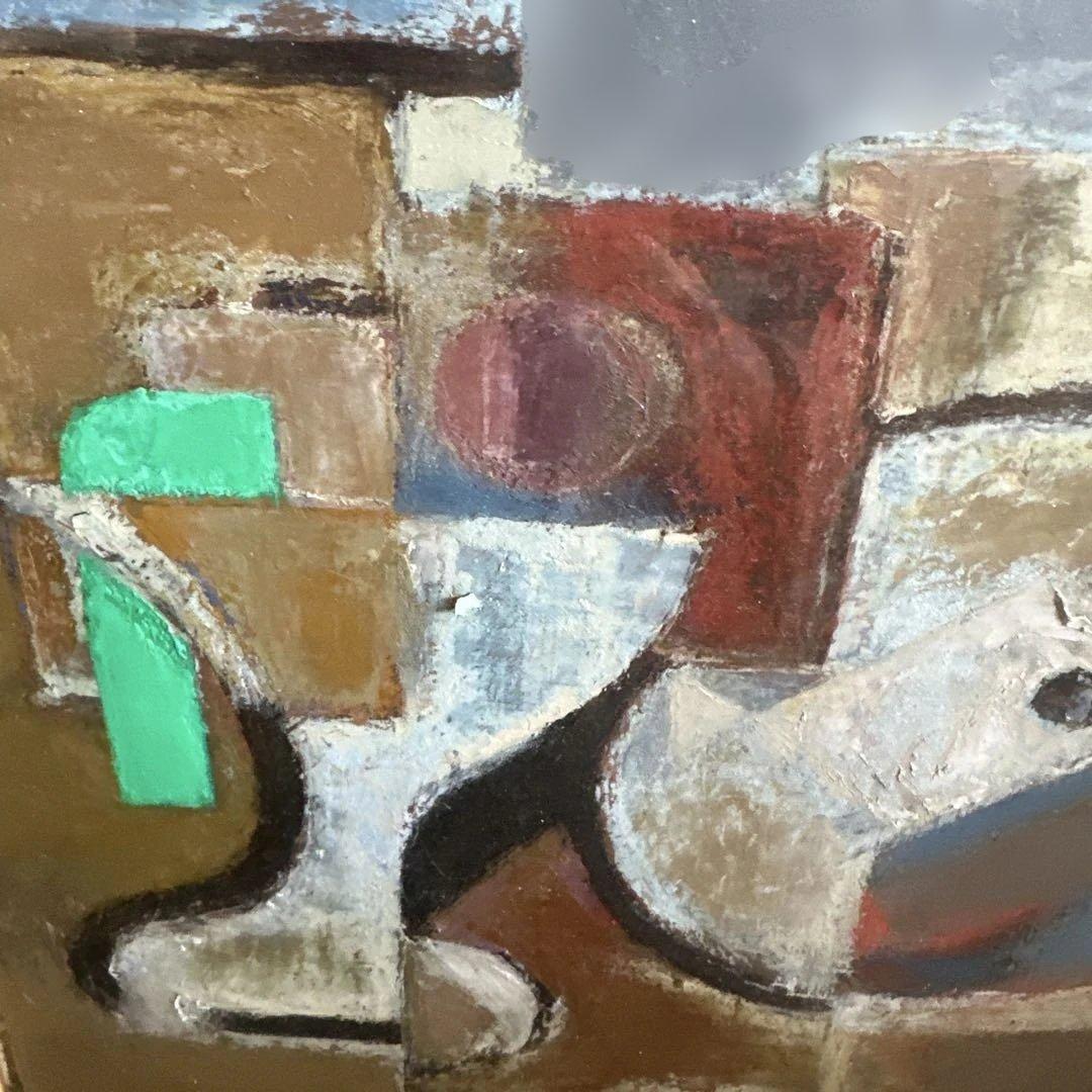 お値下げ❣️ヴィンテージ　抽象画 油彩画 Yamamoto