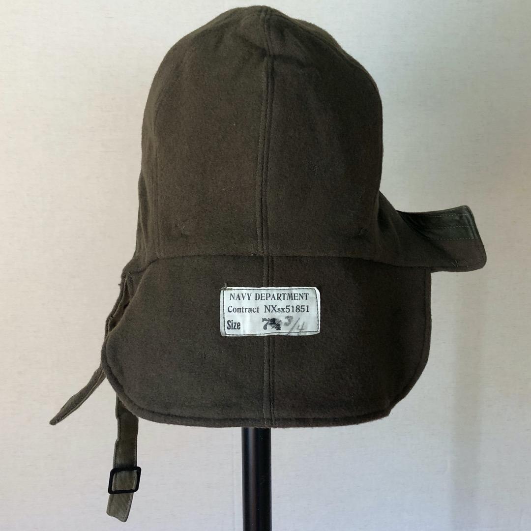 希少 1940s vintage 米軍 実物 USN デッキキャップ G