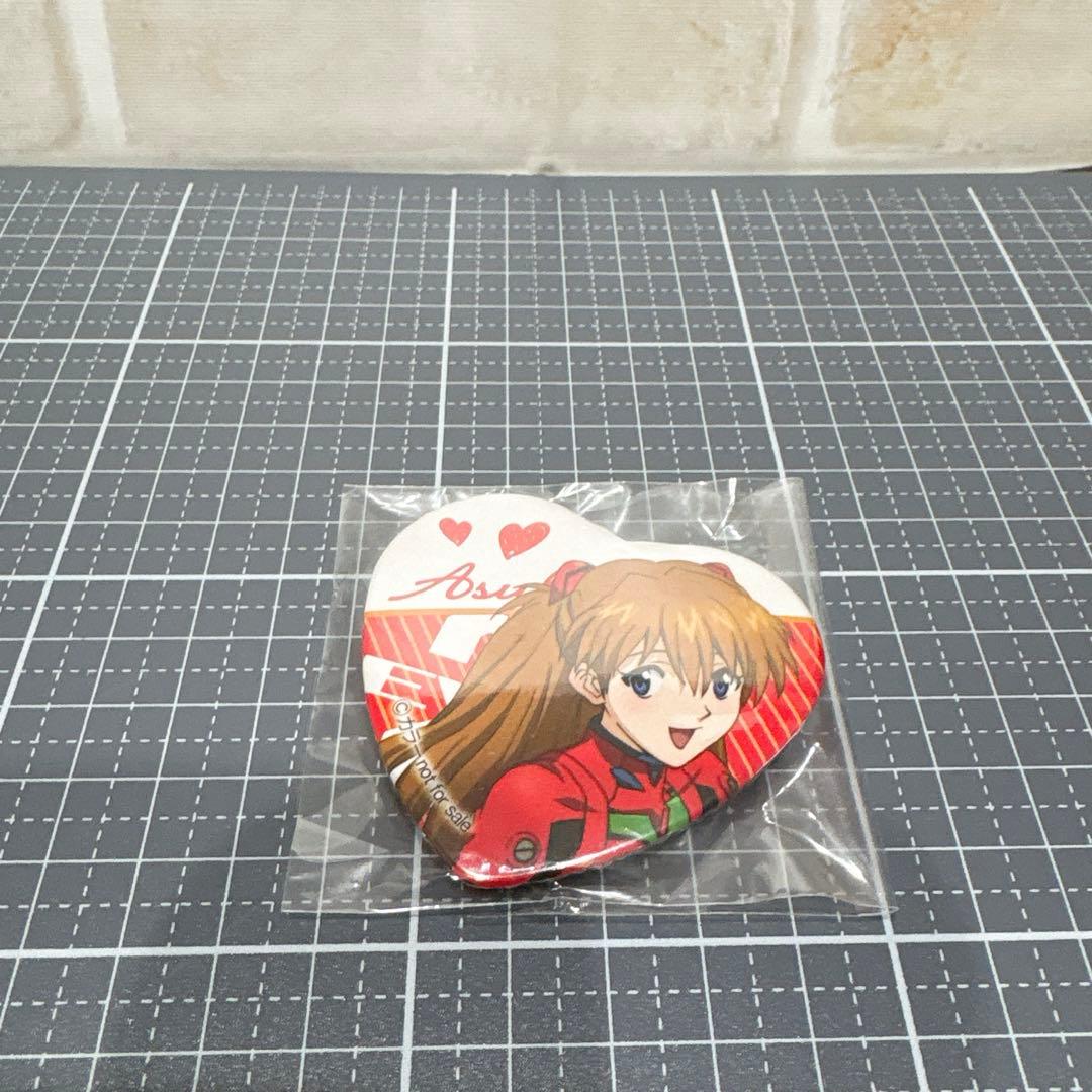 エヴァンゲリオン　アスカ　ハート　缶バッジ