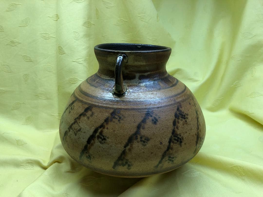 壺　彩色　共箱あり　窯元作家品