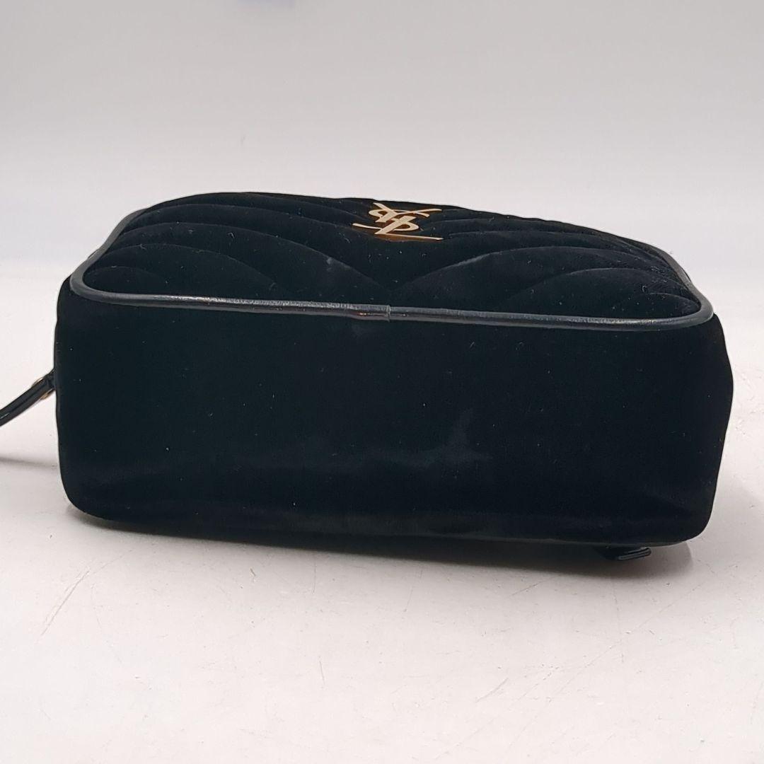 ★極美品 サンローラン ルー ショルダー ベルトバッグ キルティング ベルベット