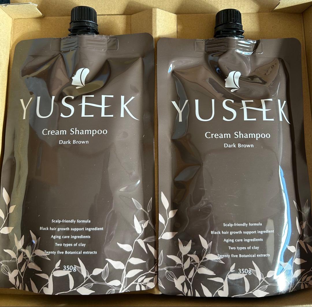 YUSEEK Cream Shampoo ダークブラウン 350g 2個セット