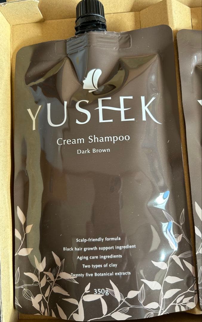 YUSEEK Cream Shampoo ダークブラウン 350g 2個セット
