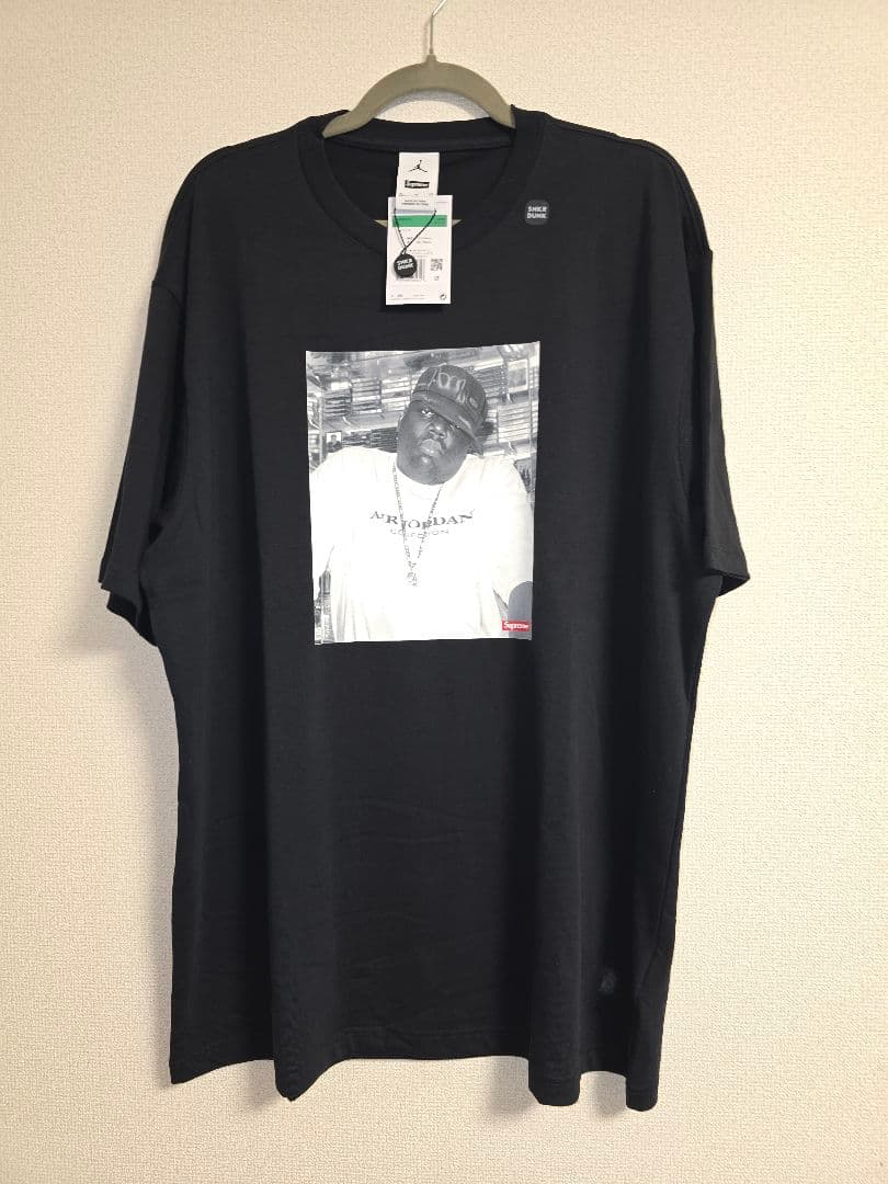 Supreme x Jordan Tシャツ ブラック XL