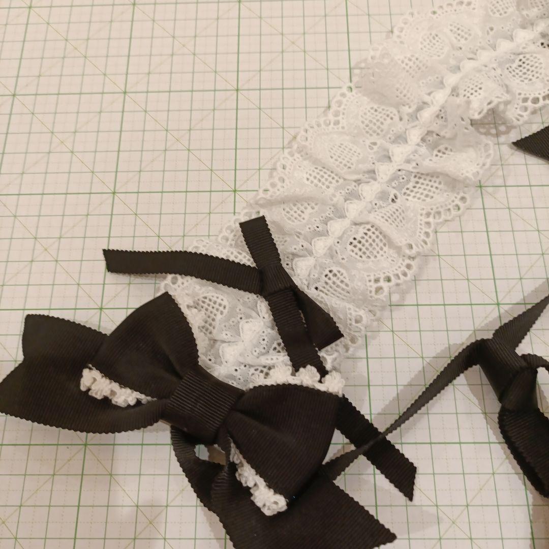 BABY　うさみみヘッドドレス　白×黒