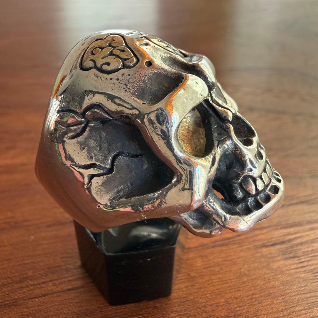 シルバー925無垢【新品】brain muscle 脳筋スカルリング925本物