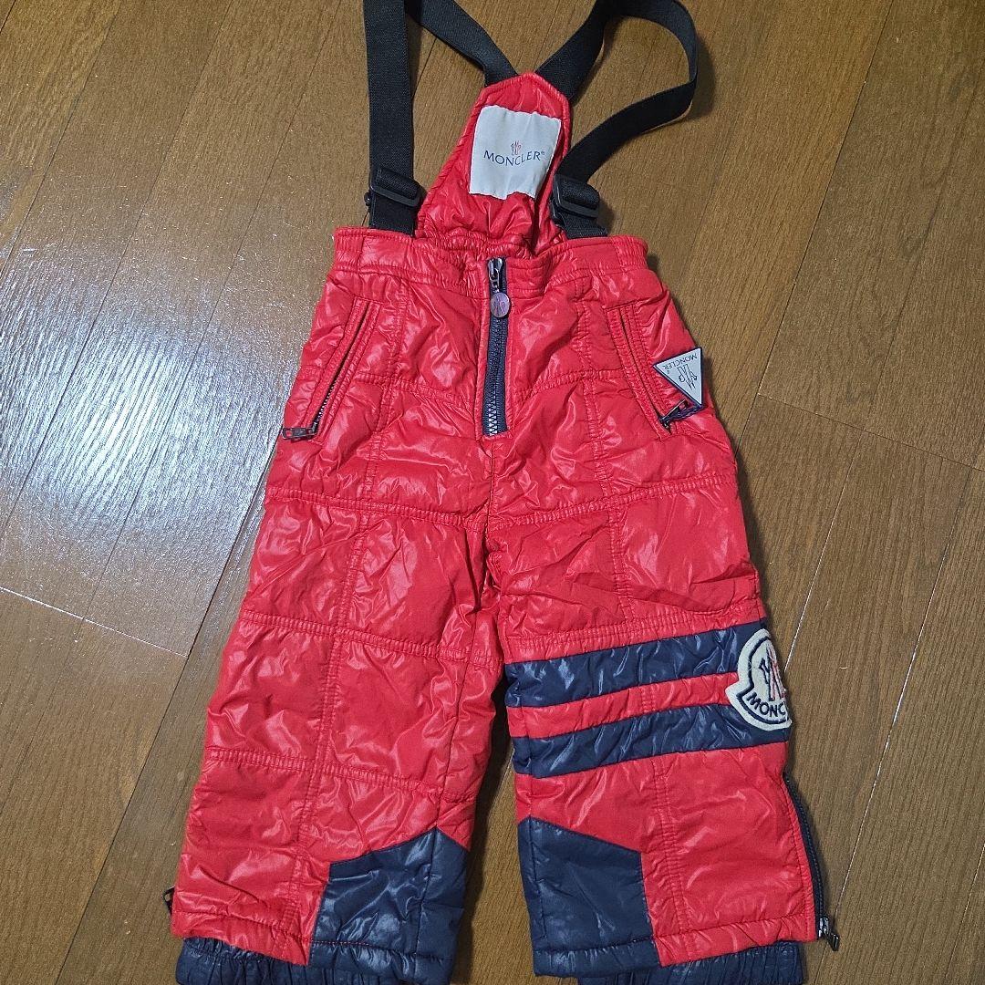 MONCLER スノーパンツ 95cm未満 レッド/ネイビー
