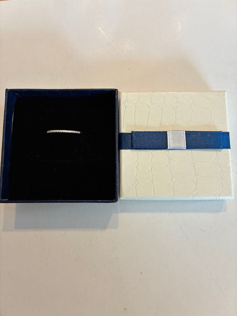 ☆美品☆K10ダイヤモンド付ハーフエタニティリング