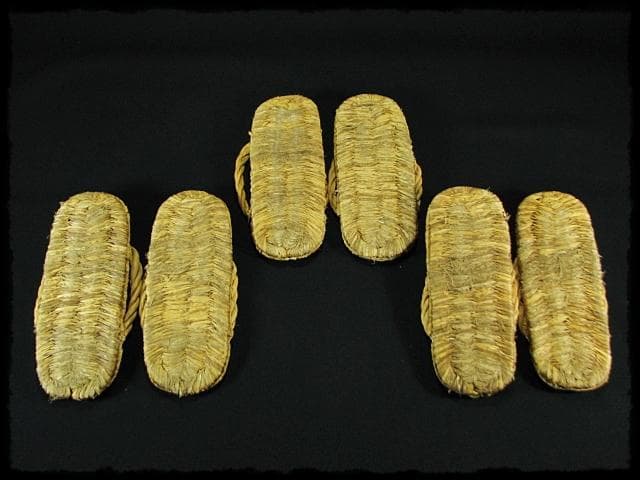 露地草履 ８足 内２足未使用 数寄屋草履 茶道具 露地道具 f318