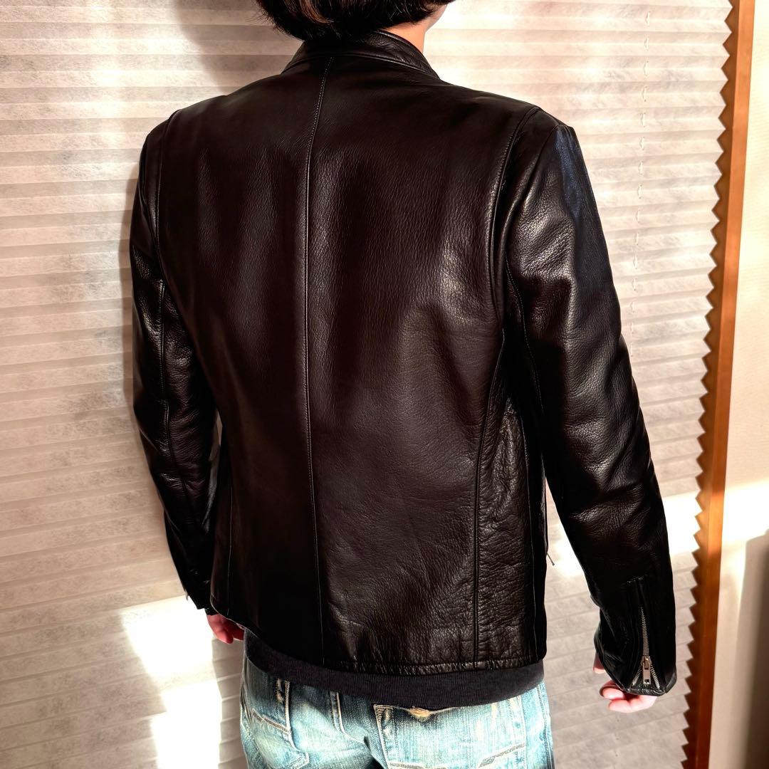 【良品】リチウムオム　シングルライダース　ジャケット