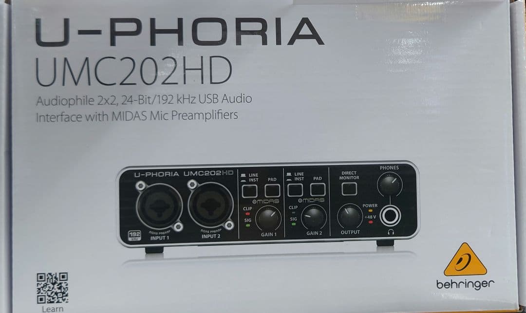 behringer U-PHORIA UMC202HDオーディオインターフェース