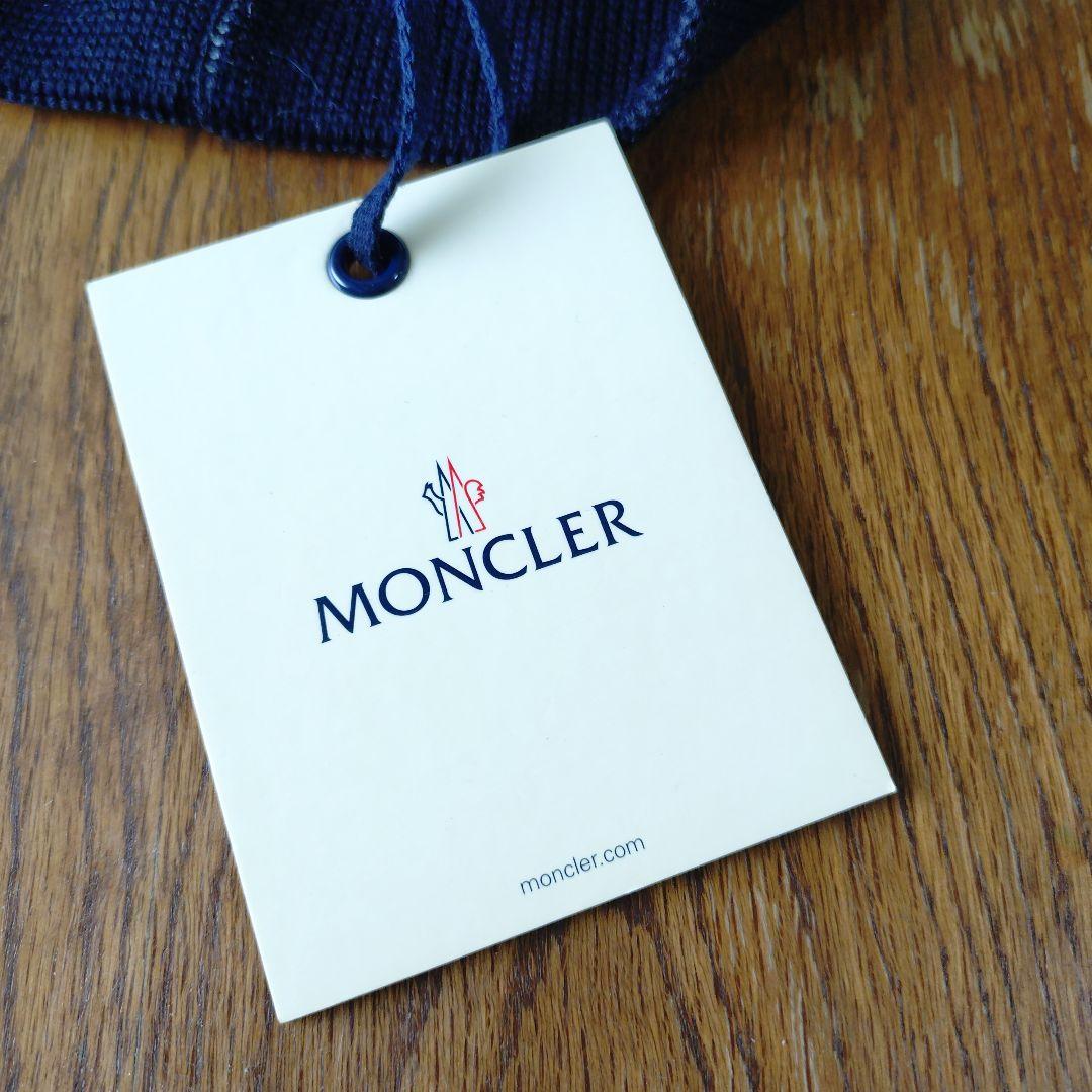 モンクレール MONCLER ニット帽・ワッチ　ブラック ボーダー ポンポン付
