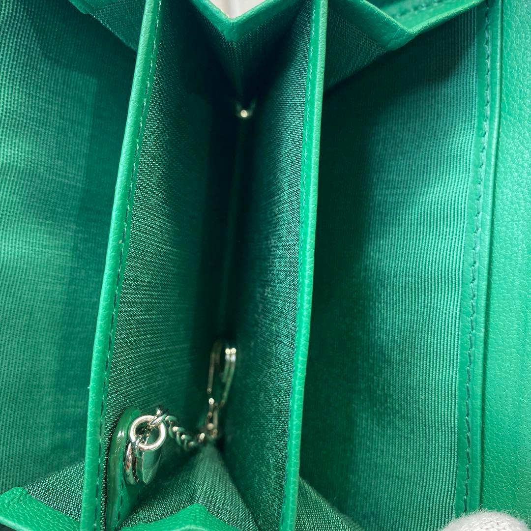 【美品】アンテプリマ ディアマンテ ケース グリーン　緑　 小銭入れ