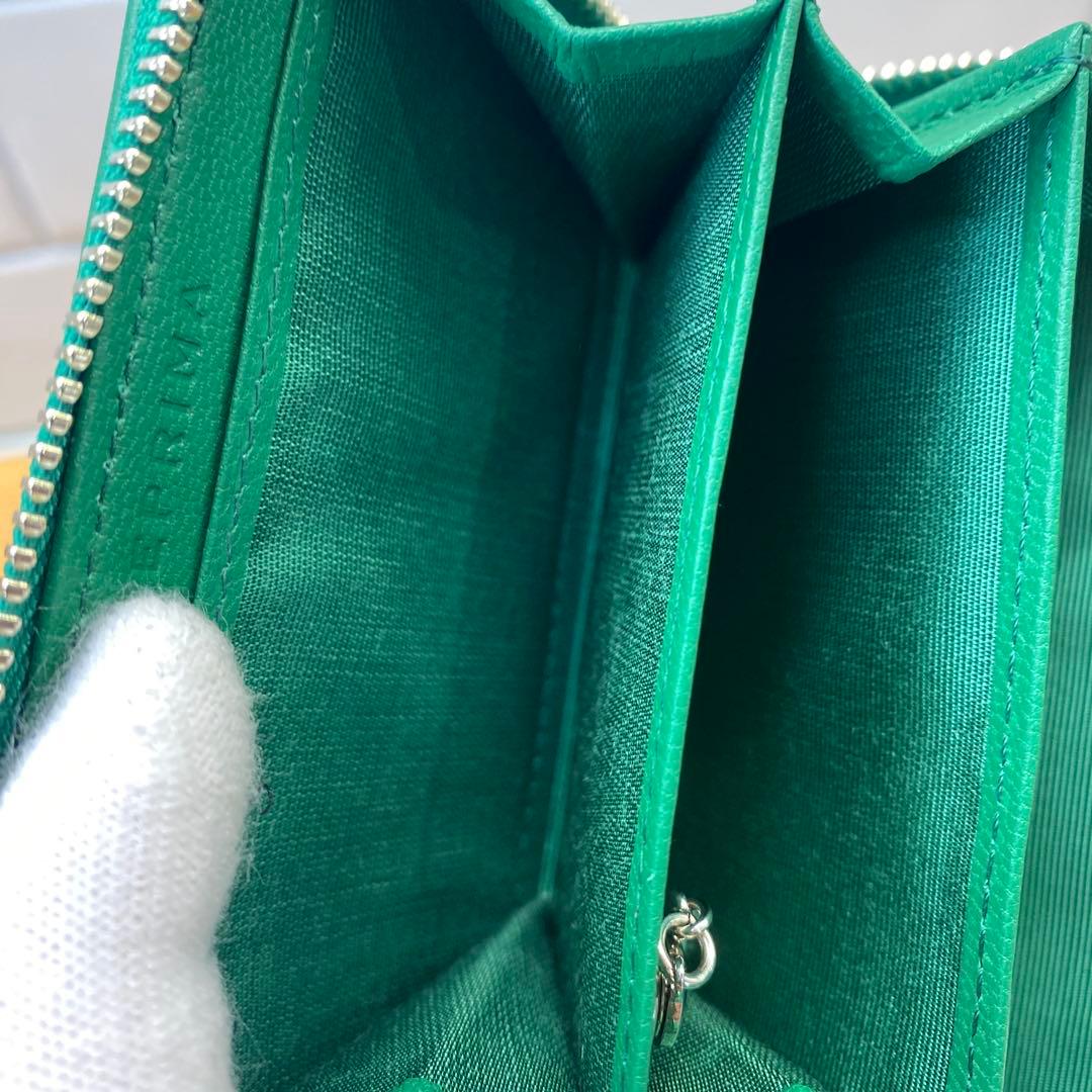 【美品】アンテプリマ ディアマンテ ケース グリーン　緑　 小銭入れ