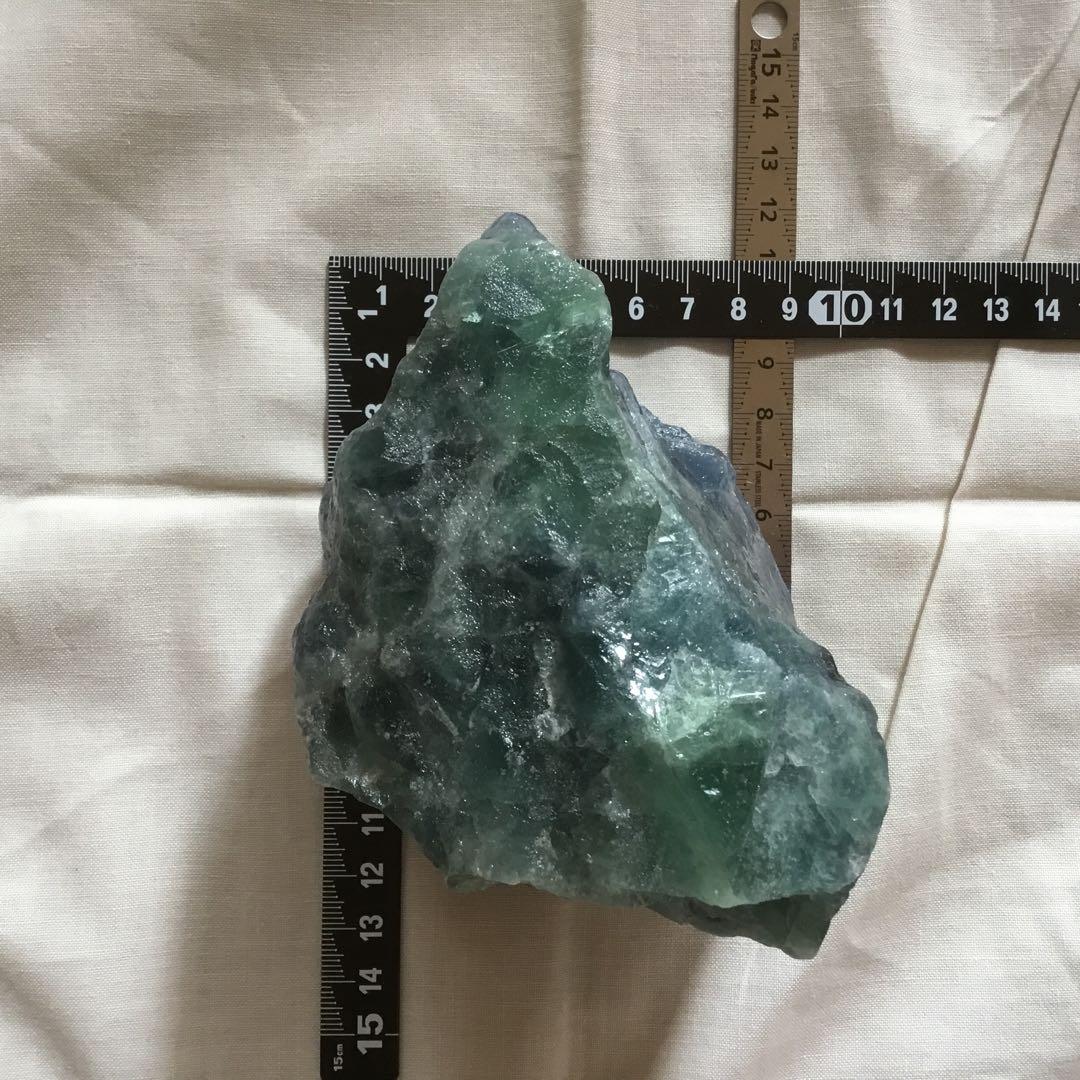 蛍光鉱物　強蛍光フローライト　約1,200g 産地湖南省　蛍石