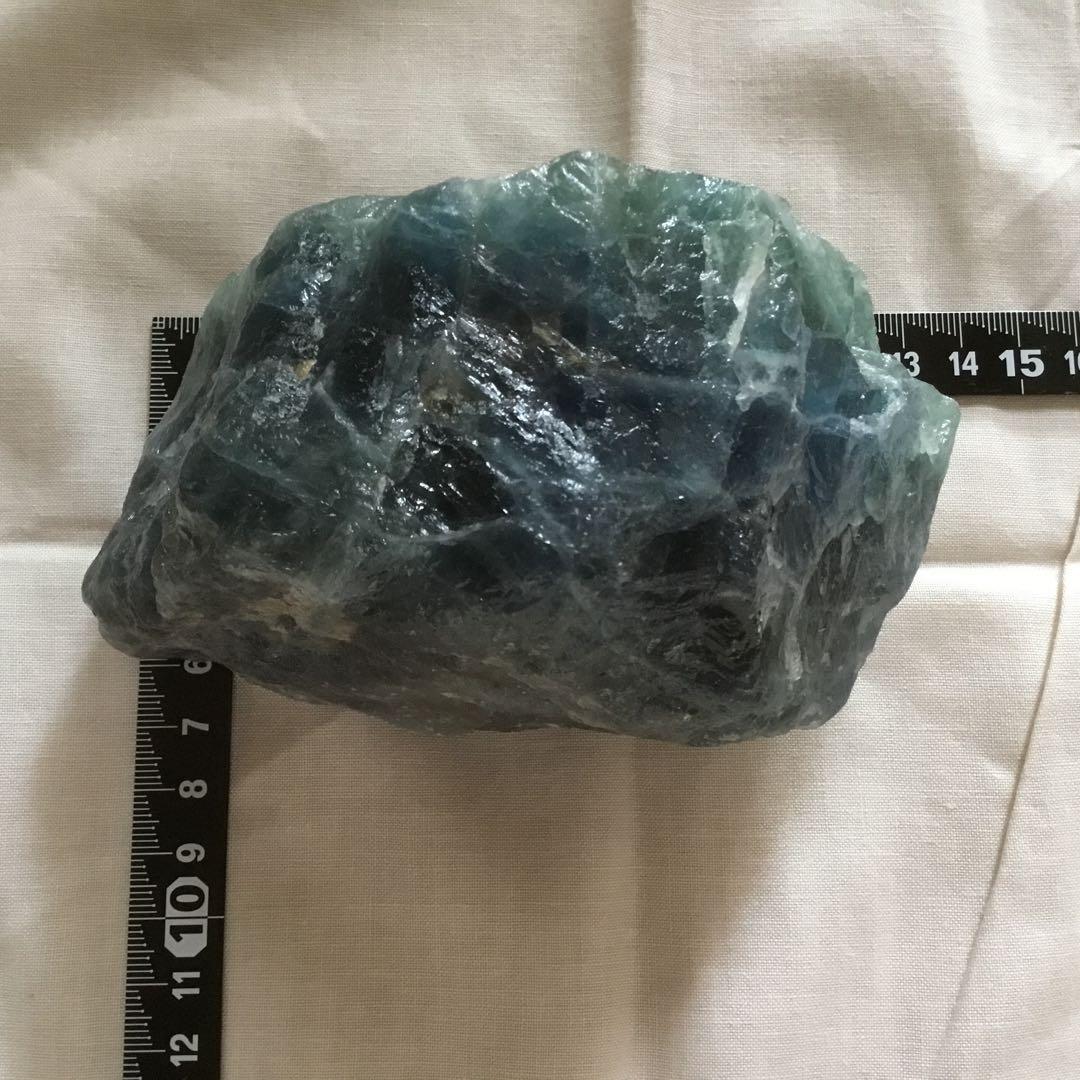 蛍光鉱物　強蛍光フローライト　約1,200g 産地湖南省　蛍石