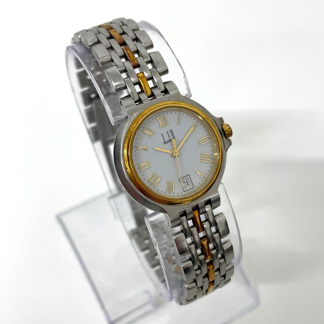 【TK】dunhil ダンヒル　ミレニアムデイト　クォーツ腕時計　不動