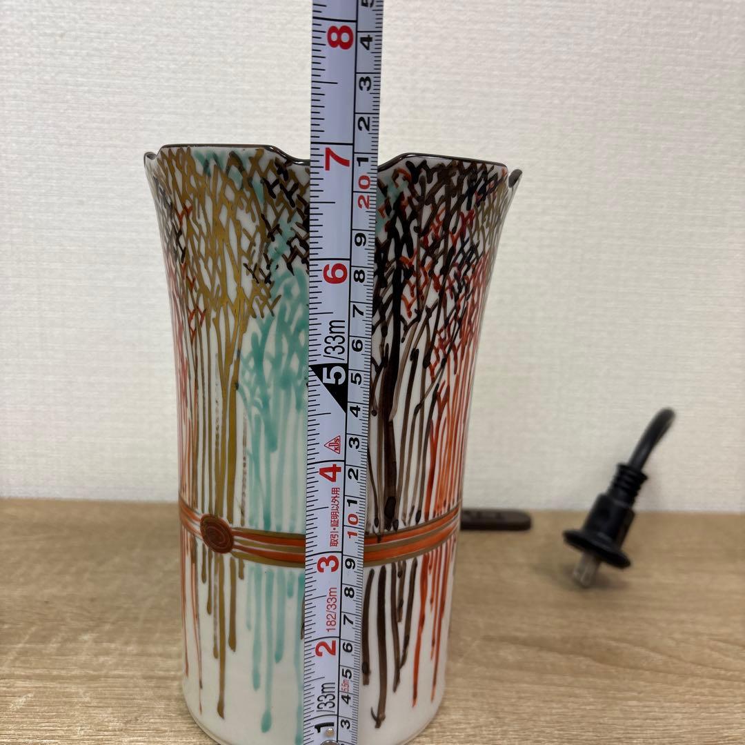 茶道用　水指 水指　平安　手塚祥堂造 金彩柴垣文