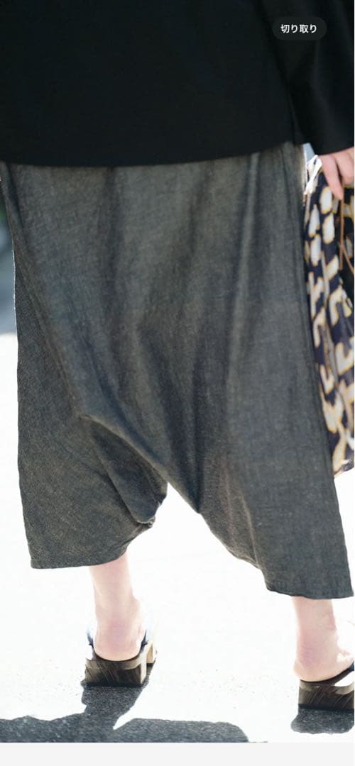 SOU・SOU 今季 一回着　ソウソウ　伊勢木綿 麻混 富士2.0／消炭色