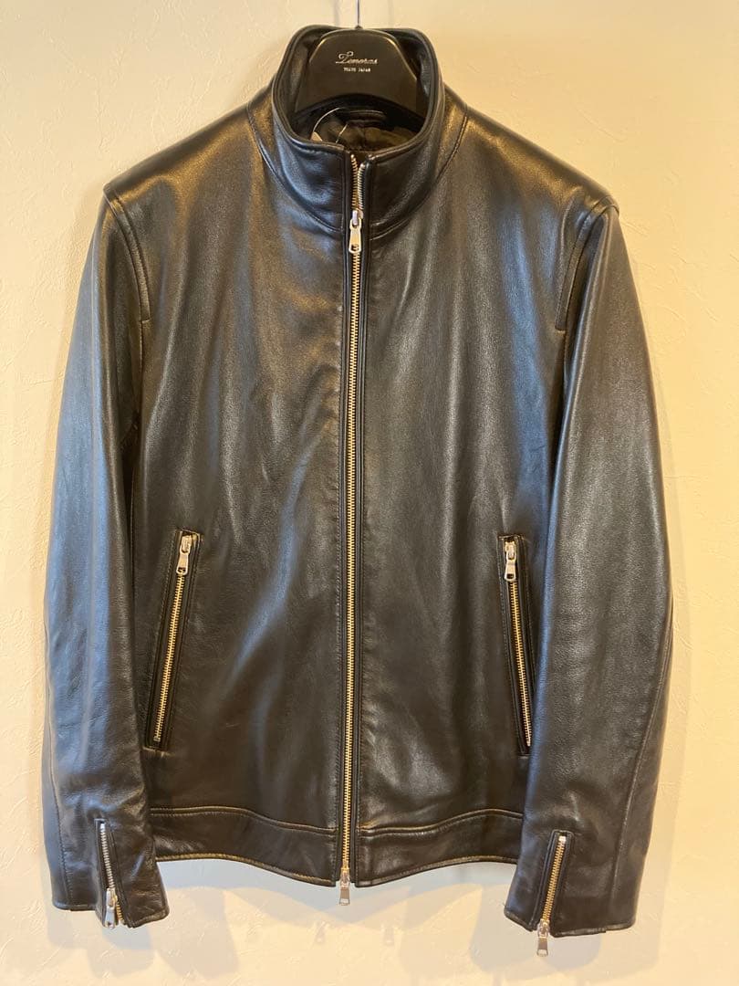 新品　TETE HOMME シープレザーシングルライダースジャケット