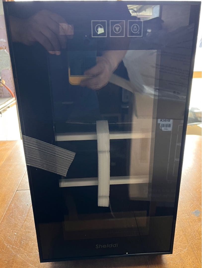 Shelddi 小型冷蔵庫 23L ガラスドア