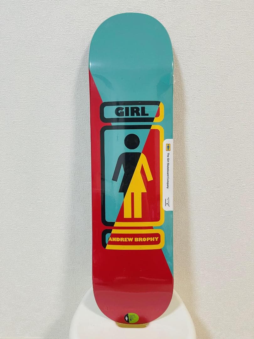 台湾製無地黒デッキテープ付き ガール　Girl 8.0デッキ