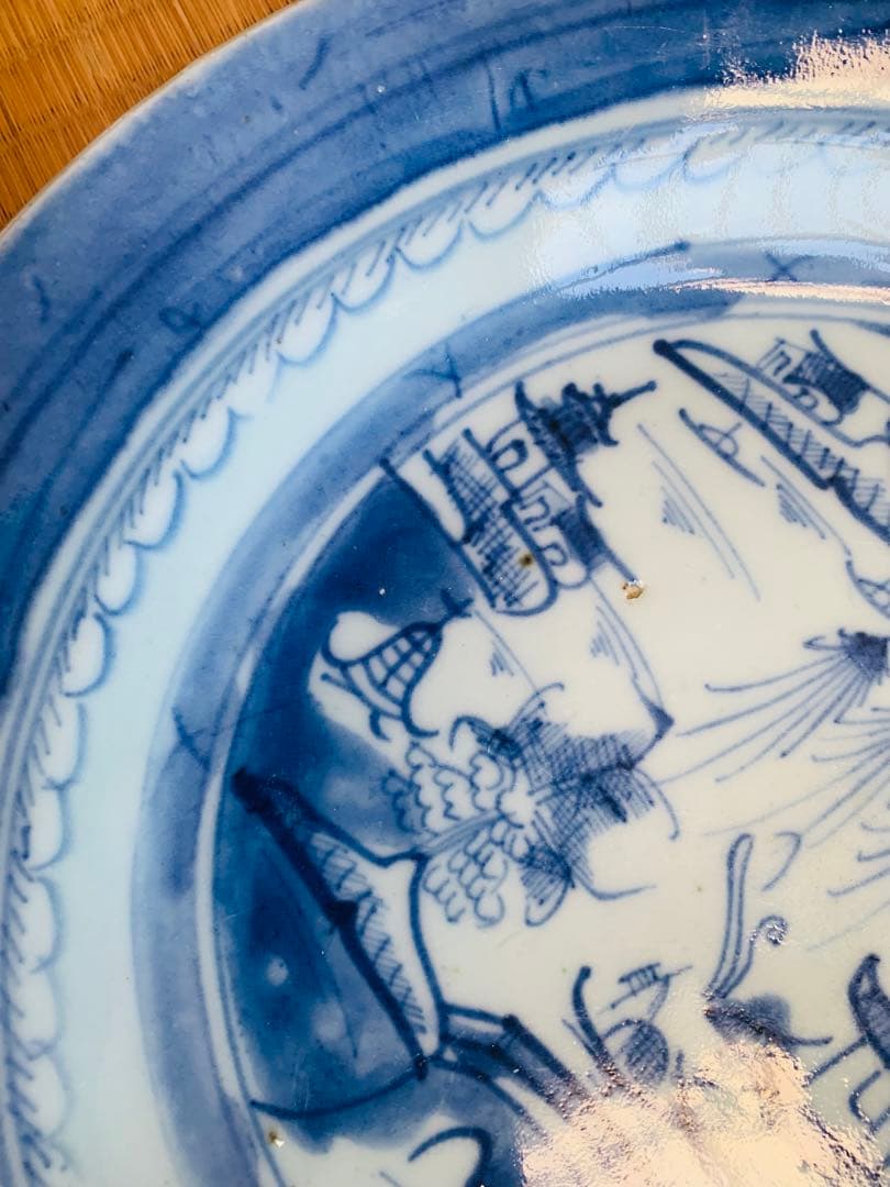 中国清時代中期染付大皿