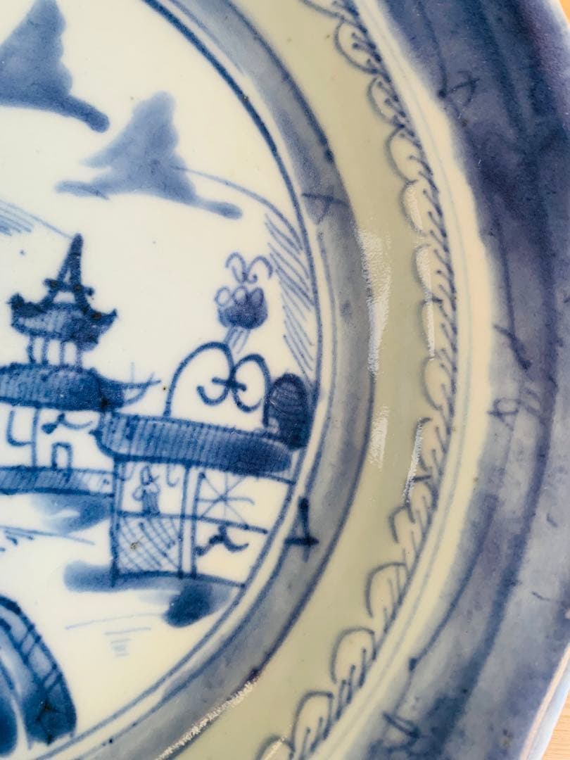 中国清時代中期染付大皿