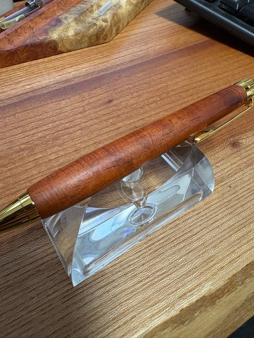 524極上　サイアミーズローズウッド　シアメース　木軸シャーペン　ボールペン