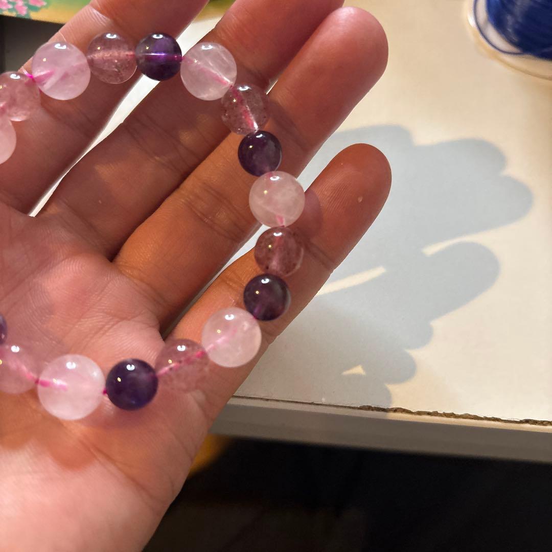 アメジスト、ローズクオーツ、ストロベリークオーツでスーパーセブンたんみたいなの！