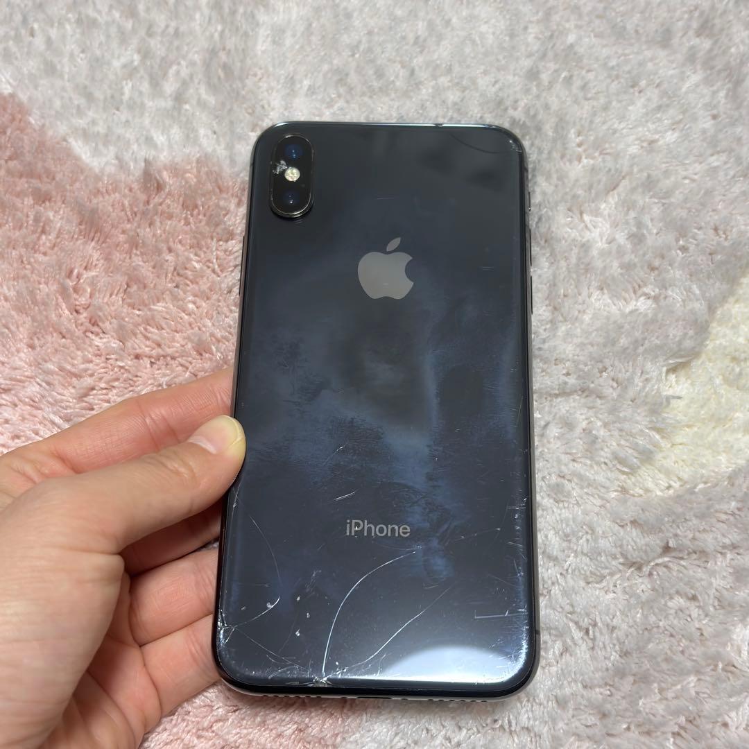 iPhone X、256GB、ヒビあり