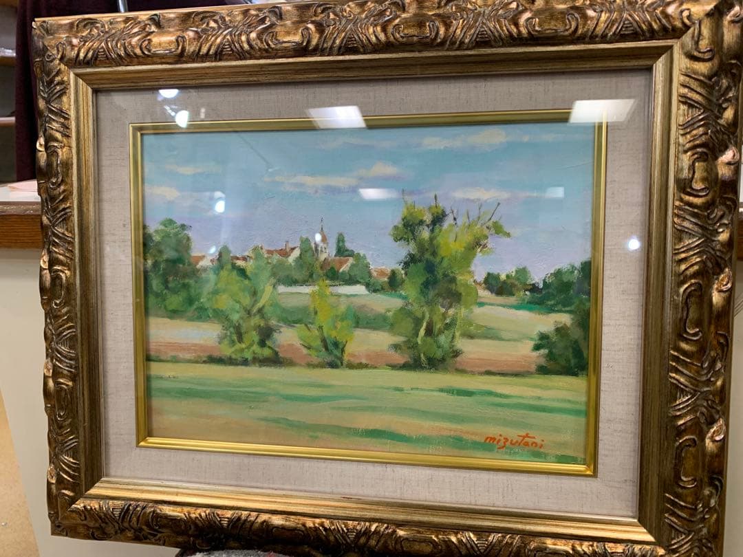 油絵絵画　イヴリィ　クレジィシュル　コール風景画　水谷方早子　4F