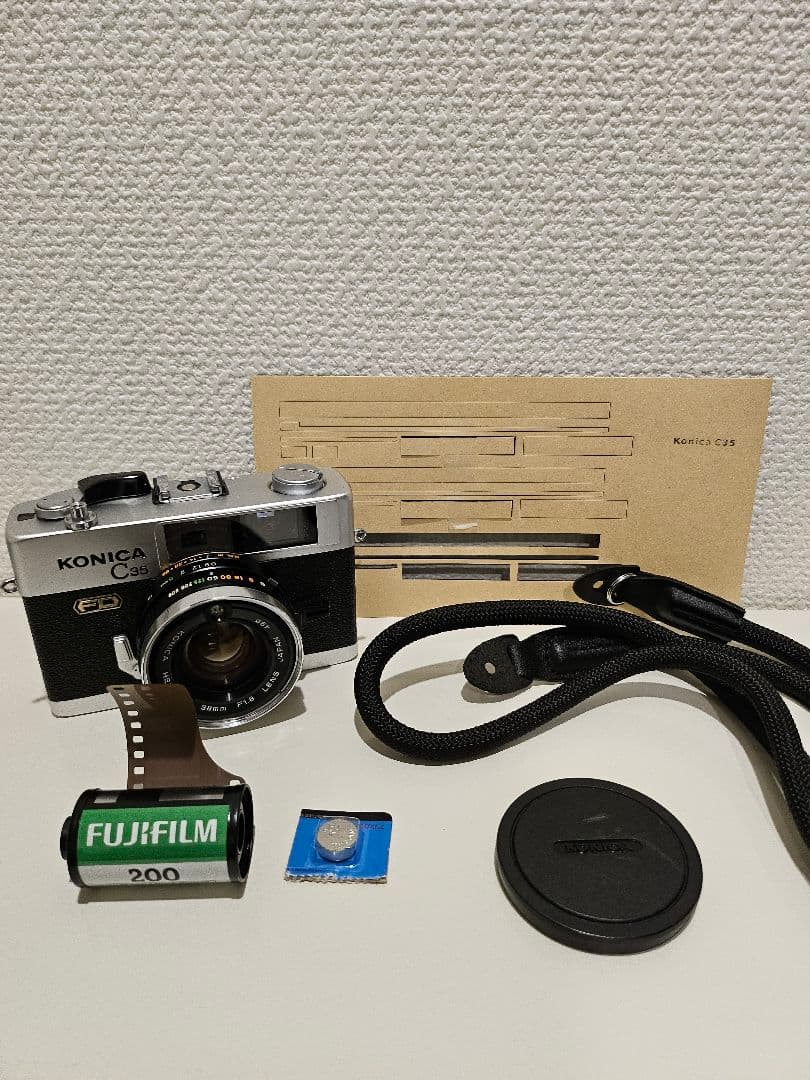 極美品 完動品 すぐ使えるキット KONICA C35 FD 38mm F1.8