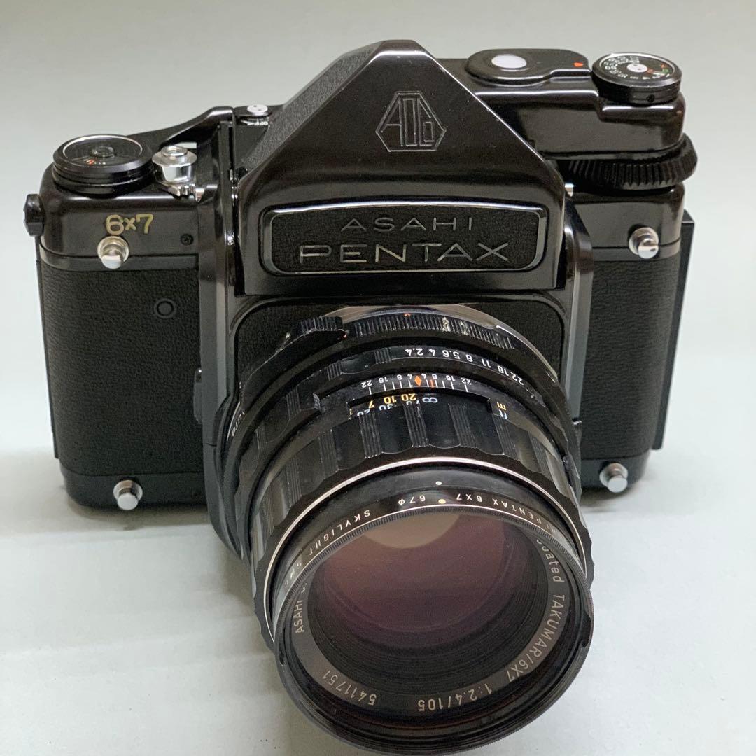 PENTAX 67本体、レンズ３本、接写リング、Kアダプタほかセット格安出品