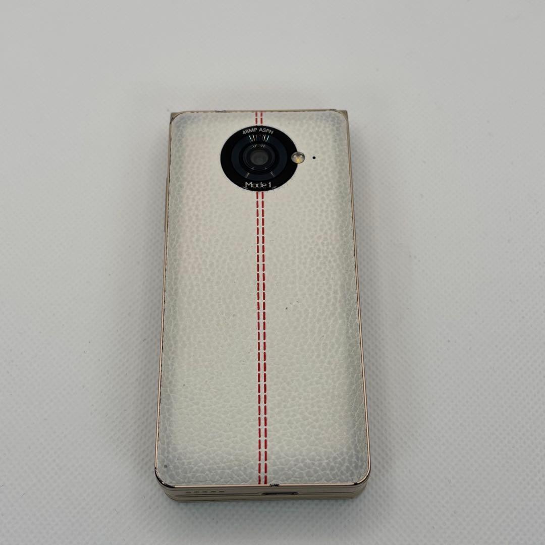 Mode1 ガラケー 型 SIMフリー スマホRetroII レザー調 ホワイト