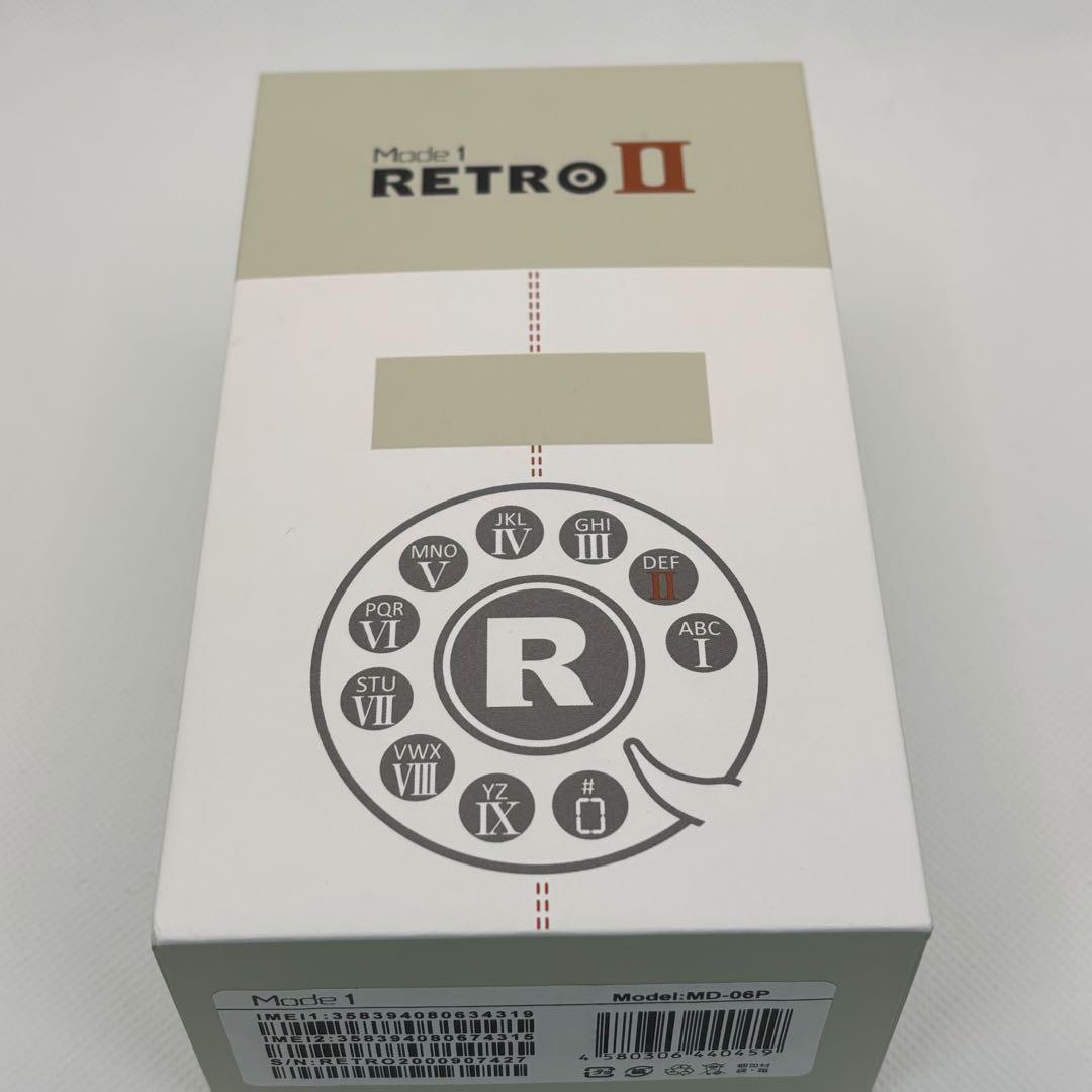 Mode1 ガラケー 型 SIMフリー スマホRetroII レザー調 ホワイト