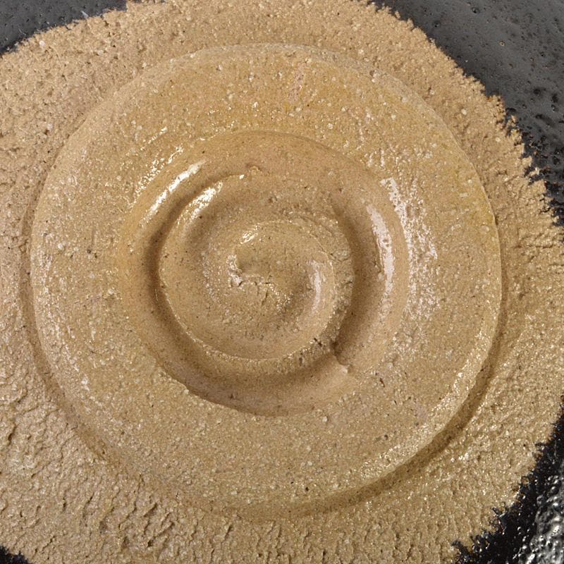 茶道具　木津喜楽造　六瓢文　黒楽茶碗　前大徳　柳生紹尚書付　共箱　V　6561