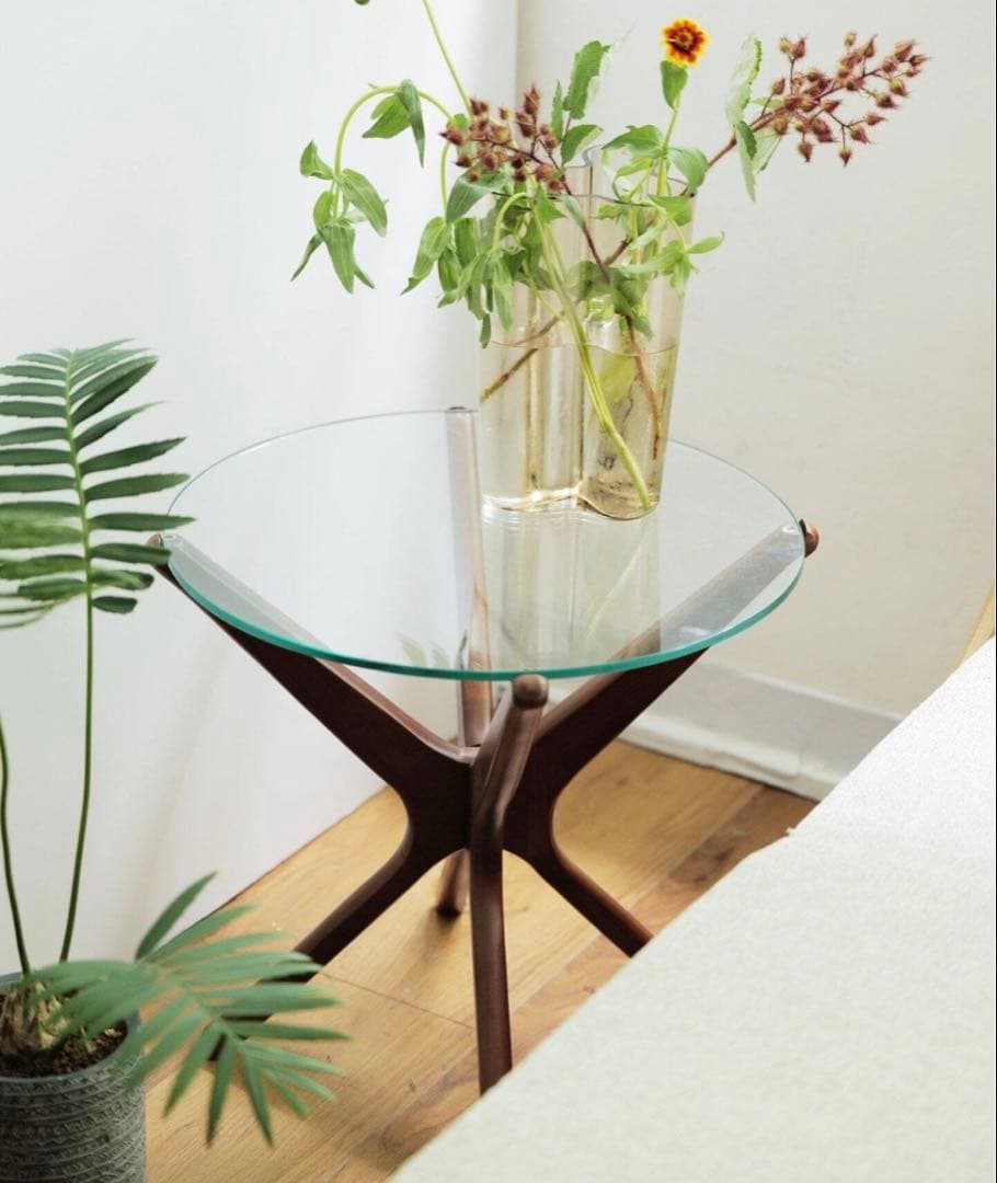 ACME Furniture⭐️トラッセルサイドテーブル⭐️ガラス×木