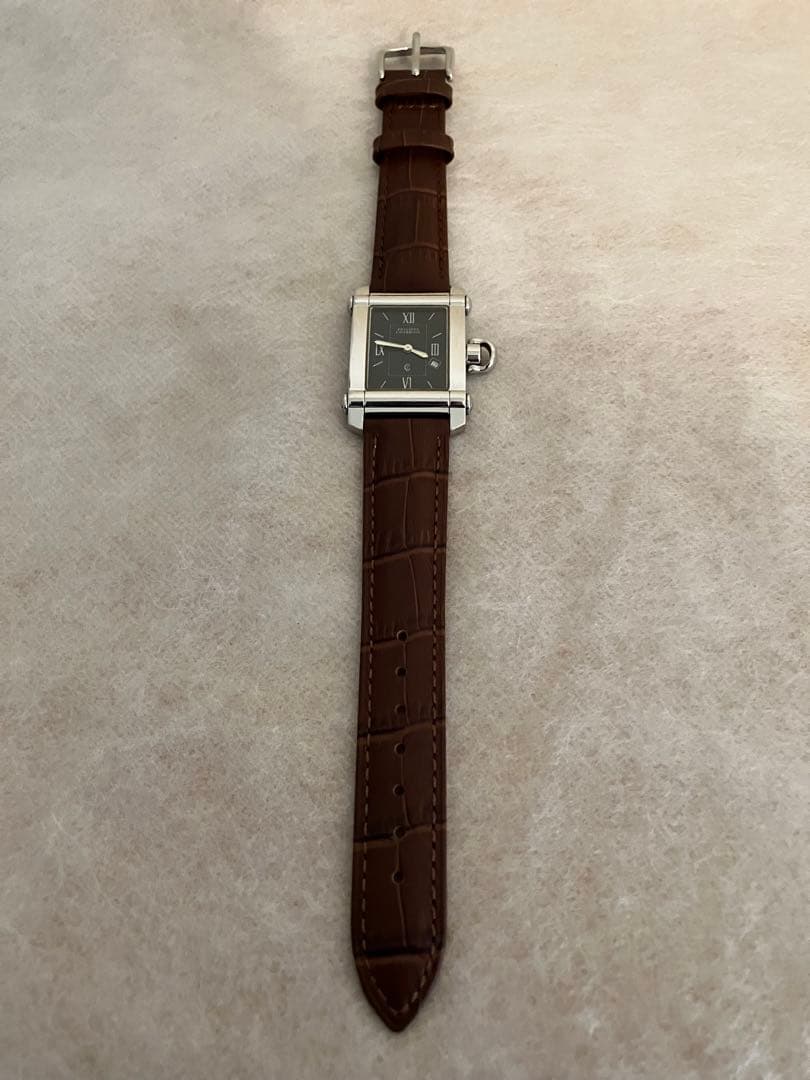 値下げ 稼働★PHILIPPE CHARIAL QZ腕時計 電池、皮ベルト新品