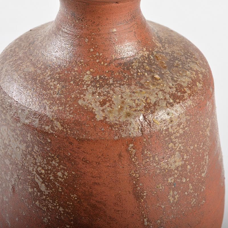 備前焼　人間国宝　金重陶陽造　手造徳利　共箱　M　R5406